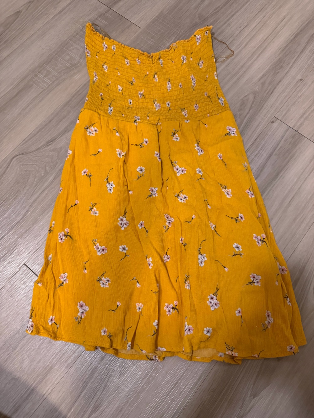 Gypsies & Moondust Mustard Yellow Floral Maxi Dress